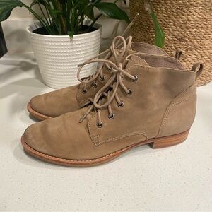 Sam Edelman Mare Tan Leather Lace Up Ankle Boot Women’s 8M